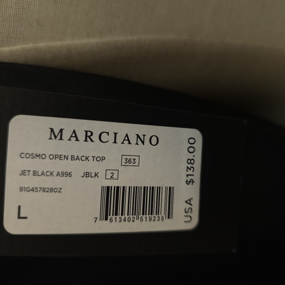 GUESS by Marciano Women's Cosmo Gold Stud Open-Back Halter Tank- Black- L NWT - Picture 11 of 12